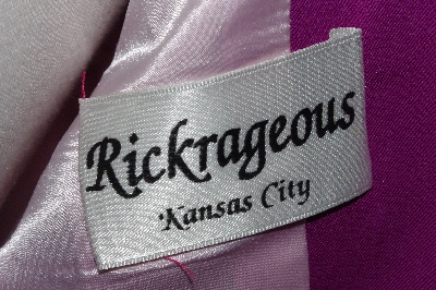 +MBA #3030-0061  "Rickrageous One Of A Kind  Magenta Daffodil Embroidered Blazer"