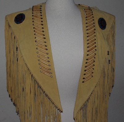 +MBA #3030-0313   "Cripple Creek Suede Embelished Fringe Shawl"