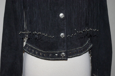 +MBA #3131-0640    "Cripple Creek Embellished Black Suede Jacket"