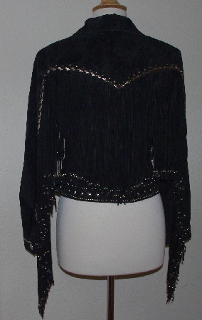 +MBA #3131-0640    "Cripple Creek Embellished Black Suede Jacket"