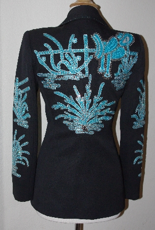+MBA #3131-0600  "Rickrageous Black Western Embellished Blazer"
