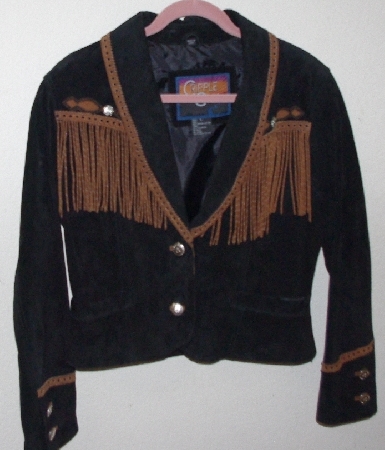 +MBA #3131-690  "Cripple Creek Black & Brown Suede Jacket"