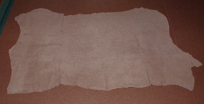 +MBA #3131-521   "1990's Tandy Leather Pigskin Brown Suede #84 Hide"