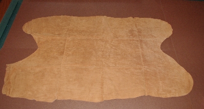 +MBA #3131-536   "1990's Tandy Leather Pigskin Gold Suede #86 Hide"