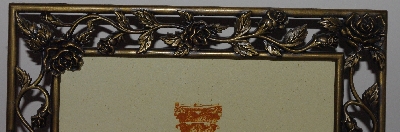 +MBA #3131-559   "Set Of (2)  Connoisseur Cast Brass Rose Vine 8x10 Picture Frame"