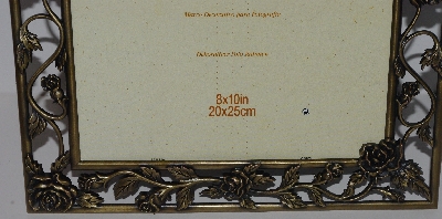 +MBA #3131-559   "Set Of (2)  Connoisseur Cast Brass Rose Vine 8x10 Picture Frame"