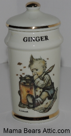 +MBA #3131-0267  "1987 M.J. Hummel "Ginger" Porcelain Spice Jar"