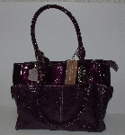 +MBA #3232-148   "Madi Claire "Scarlet" Croco Embossed Leather Double Handled Large Tote Bag With Matching Coin Purse"