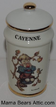 +MBA #3131-326  "1987 M. J. Hummel "Cayenne" Porcelain Spice Jar"