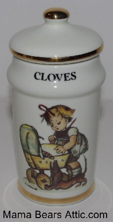 +MBA #3131-350  "1987 M. J. Hummel "Cloves" Porcelain Spice Jar"