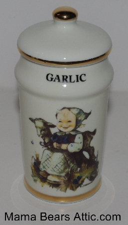 +MBA #3131-357  "1987 M.J. Hummel "Garlic" Porcelain Spice jar"