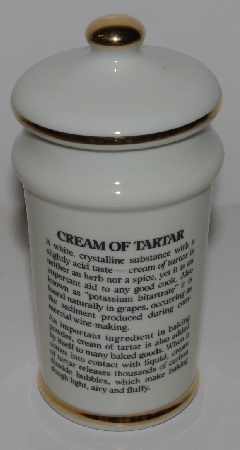 +MBA #3131-384  "1987 M.J. Hummel "Cream Of Tarter" Porcelain Spice Jar"