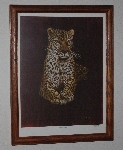 +MBA #3232-257   "1980's M. Brice Framed Leopard Print"