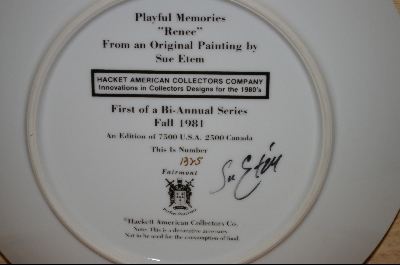 +MBA #5-065  "1981 "Renee" By Artist Sue Etem Comes With a Solid Oak Glass Faced Octagon Shaped Picture Frame & Is Hand Signed By The Artist