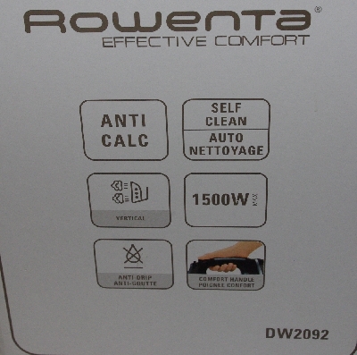 +MBA #3232-0014   "Black Rowenta Effective Comfort Model #DW2092 Iron"