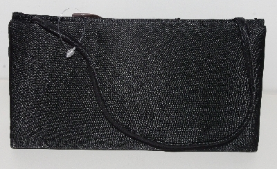 +MBA #3232- 0032   " 2004  Victoria's Secret Small Black Beaded Make Up Bag"