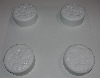 +MBA #3333-477   " Set Of 3 White Plastic 4 Part Leaf Soap Molds"