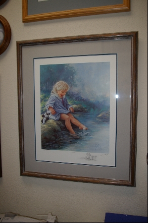 +MBA #8-022   " Rare From The 1980's "Anna" A Custom Framed Lithograph Artist Proof  By Artist Sue Etem