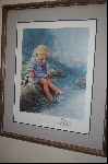 +MBA #8-022   " Rare From The 1980's "Anna" A Custom Framed Lithograph Artist Proof  By Artist Sue Etem