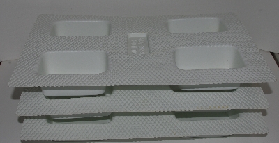+MBA #3333-596   "Soap Saloon Set Of 3 Rectangle White Plastic 4 Part Soap Molds"
