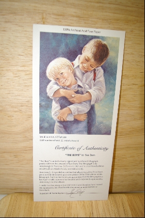 +MBA #8-035  " Rare 1987 "The Boys" Lithograph By Artist Sue Etem Custom Framed