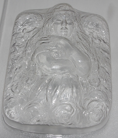 +MBA #3333-641   "Set Of 2 Angel With Arms Crossed 3D Heavy Duty Clear Plastic Soap Molds" 