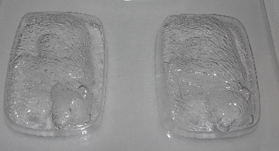 +MBA #3333-649   "Set Of 2 Grizzly Bear 3D Heavy Duty Clear Plastic Soap Molds"