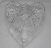 +MBA #3333-666  "Set Of 3 Angel Heart 3D Heavy Duty Clear Plastic Soap Molds"