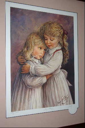 +MBA #8-047  " Rare 1987 "SISSY & MISSY By Artist Sue Etem Custom Framed Lithograph