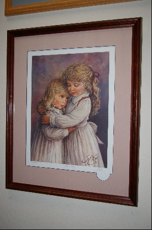 +MBA #8-047  " Rare 1987 "SISSY & MISSY By Artist Sue Etem Custom Framed Lithograph