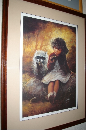 +MBA #8-55   " Rare "LITTLE BANDIT" Artist  Proof Lithograph Custom Framed By Artist Sue Etem