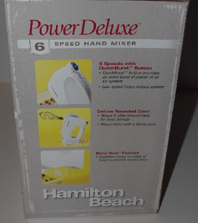 +MBA #3333-284   "Hamilton Beach Power Deluxe 6 Speed Hand Mixer With Deluxe Accessory Set & Storage Case"