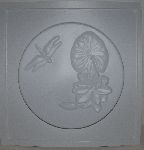 +MBA #3333-071   "1997 Mud Art Molds Set Of 3 Water Lilly & Dragonfly Stepping Stone Molds"