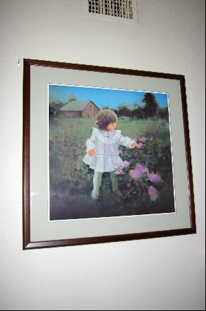 +MBA #5724  "1988 Set "Ribbons & Roses" Limited Edition Collectors Plate With Matching Custom Framed Poster By Artist Donald Zolan