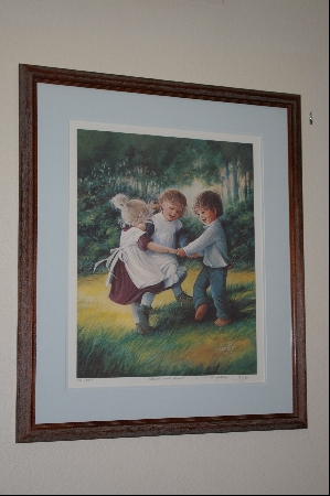 +MBA #8-2440  "Rare 10-02-82 "Round & Round" Limited Edition Signed & Numbered Lithograph By Artist Sue Etem & Custom Framed