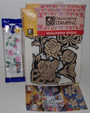 +MBA #3434-283   "Set Of 4 Floral/Roses Rubber Stamp Sets"