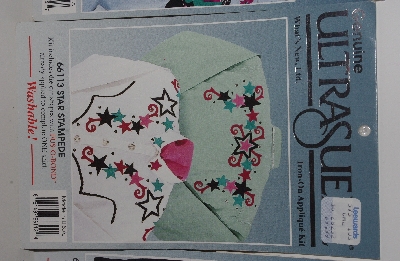 +MBA #3434-0071  " 1993 Set Of (3) Ultrasuede Iron On Applique Kits"