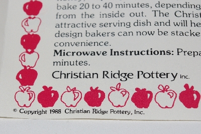 +MBA #3434-574   "1988 The Original Apple Baker Baking Dish Set Of 2"