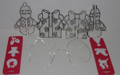 +MBA #3434-0183   "Plaid 1999 Homespun Holidays Painting Set"