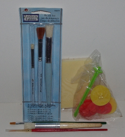 +MBA #3434-0183   "Plaid 1999 Homespun Holidays Painting Set"