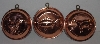 +MBA #3434-641   " 1980's Set Of 3 Copper Molds"