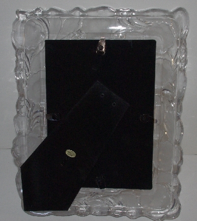 +MBA #3434-0666   " 1990's Crystal Legends Bt Godinger Hand Sculpted Romantique Rose Picture Frame"