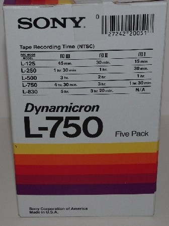 MBA #3535-1039  "Set Of 14 Sony Dynamicron L-750 Beta Tapes"