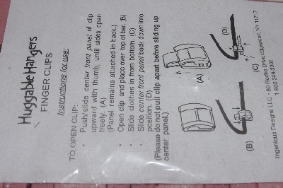 +MBA #3535-868   "Set Of 48 Pink Huggable Hangers Finger Clips"