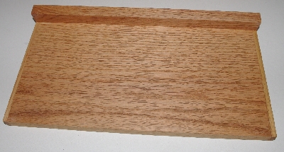 +MBA #3535- 887   "1998 Set Of 3 Solid Oak Slotted Earring Display Trays"