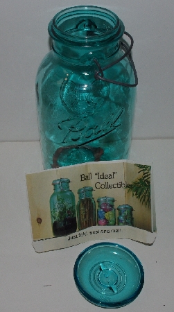+MBA #3535-454   "1977 Ball Green Glass Half Gallon Canning Jar"