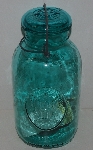 +MBA #3535-454   "1977 Ball Green Glass Half Gallon Canning Jar"