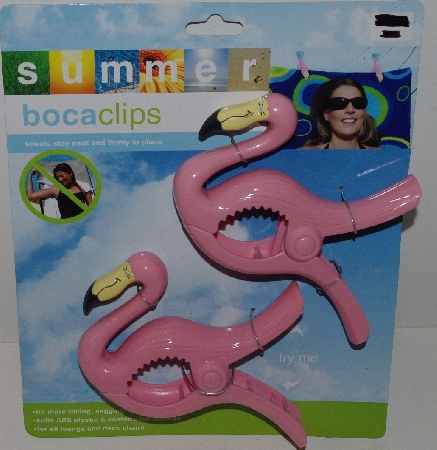+MBA #3535-422    "Set Of 2 Boca Clips Pink Flamingos"