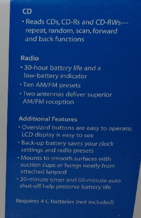 +MBA #3535-478   "2003 Brookstone Shower CD Radio"