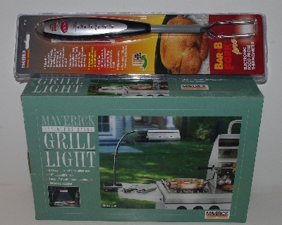+MBA #3535-483  "Maverick Stainless Steel Grill Light & BBQ Fork Thermometer Set"